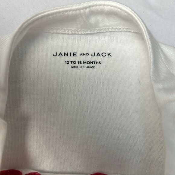 Janie and Jack 100049439  Girl White Floral Love Tee  NWT size 12-18 months - Picture 8 of 9